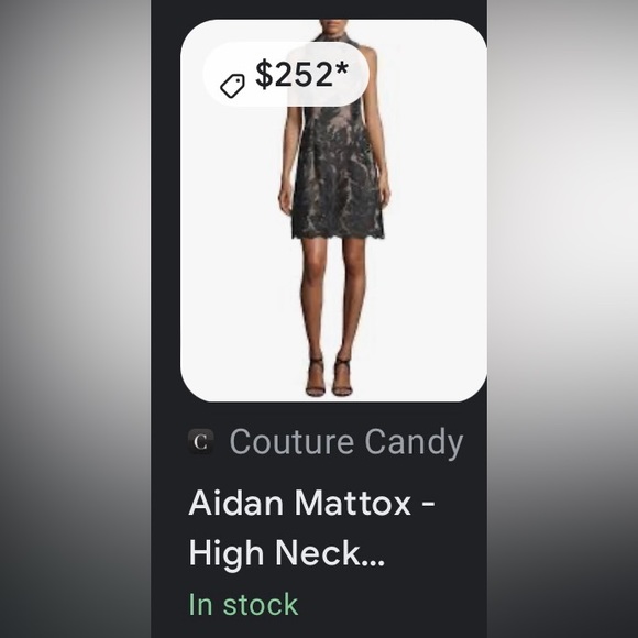 Aidan Mattox High Neck Cocktail Dress, size 4 - Picture 4 of 8